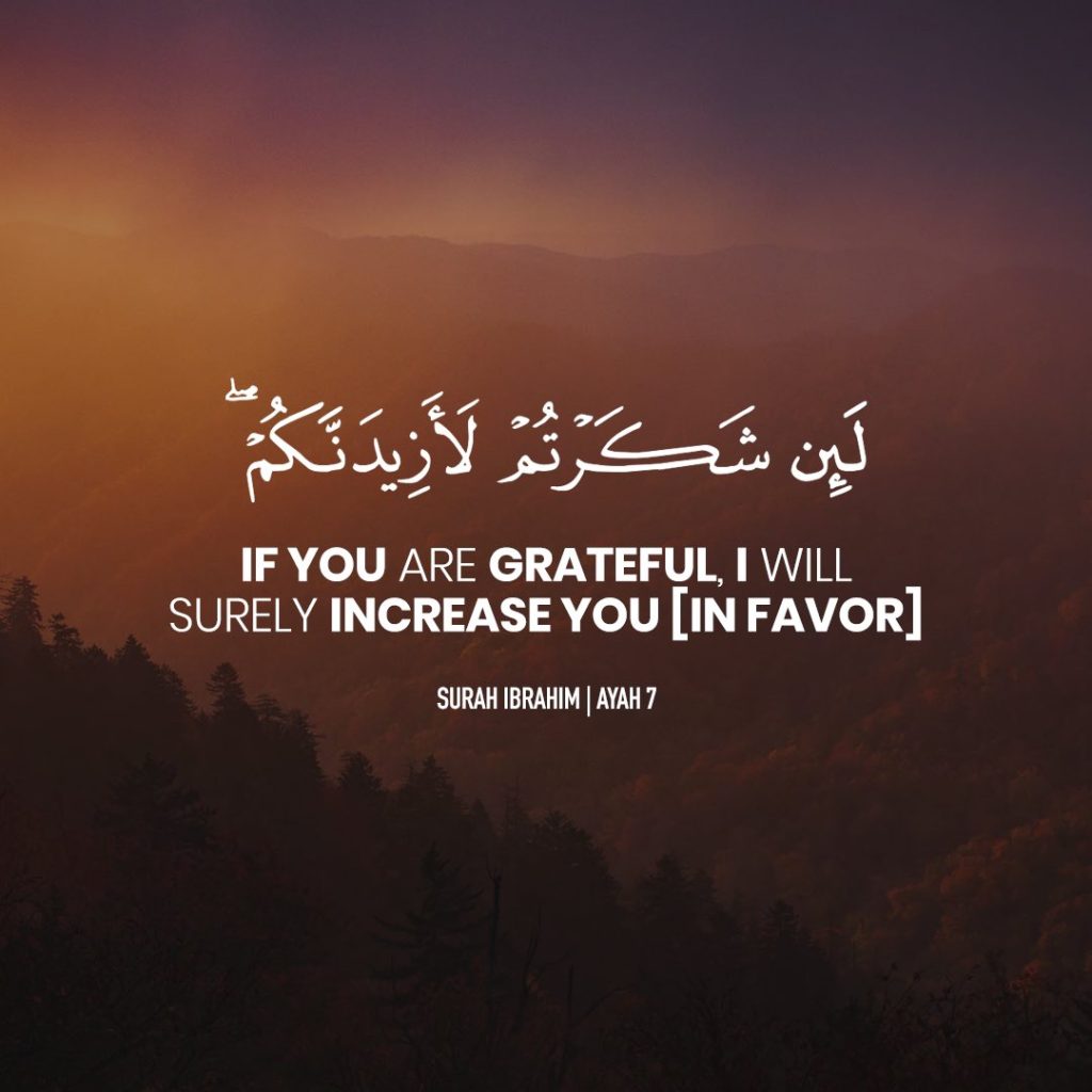gratitude in quran